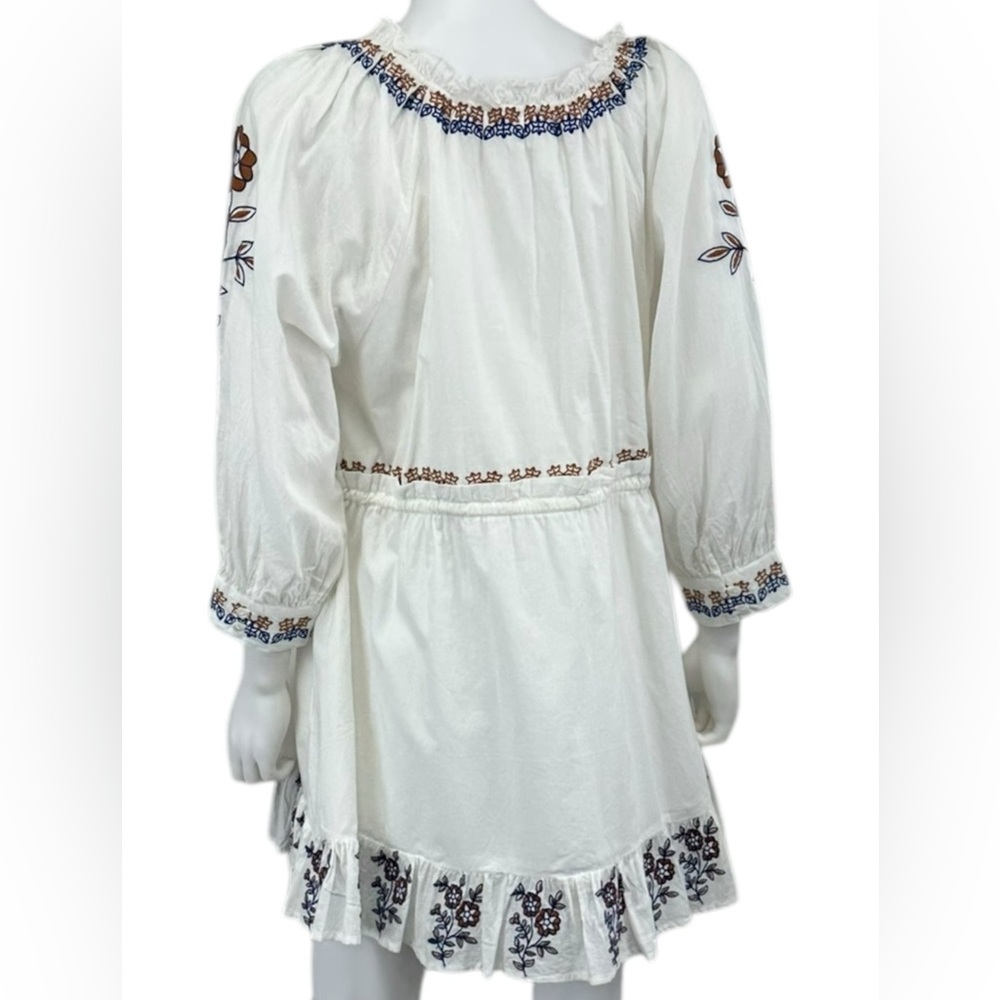 Mahila NWT White Embroidered Felicity Dress Size L M0518 - Picture 3 of 12